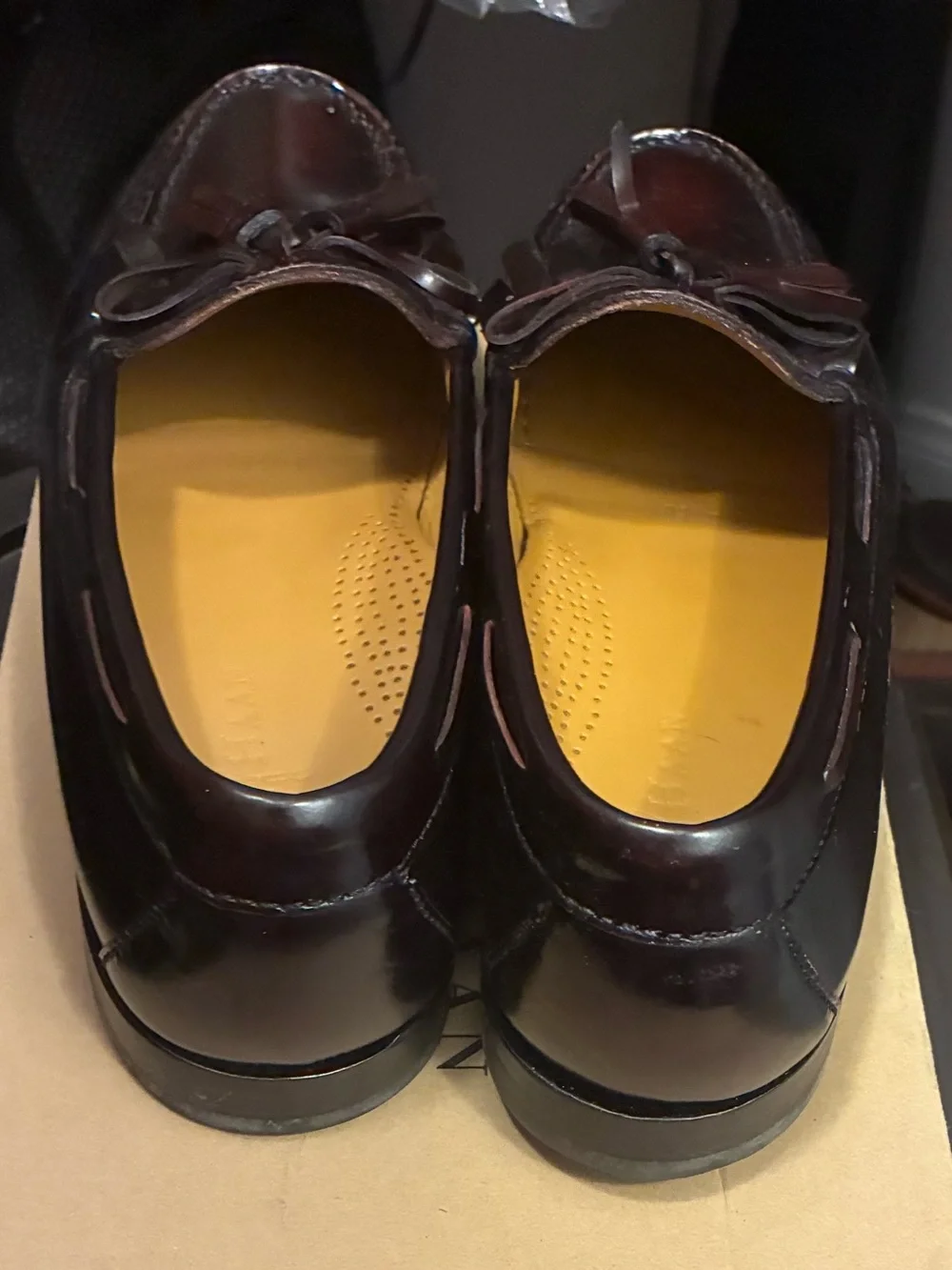 Cole Haan Burgundy Pinch Shawl Bow II Loafers